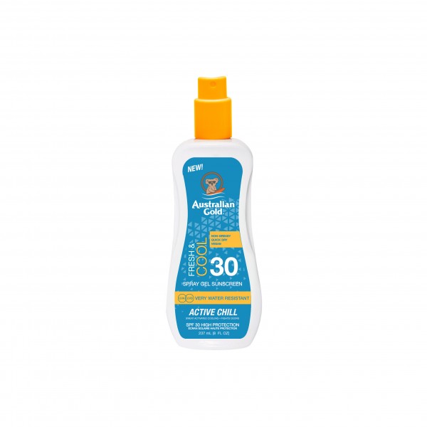 Australian gold active chill spray gel spf30 237ml vaporizador