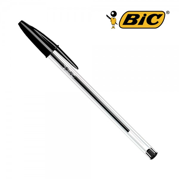Bolígrafos cristal negro, 50 uds