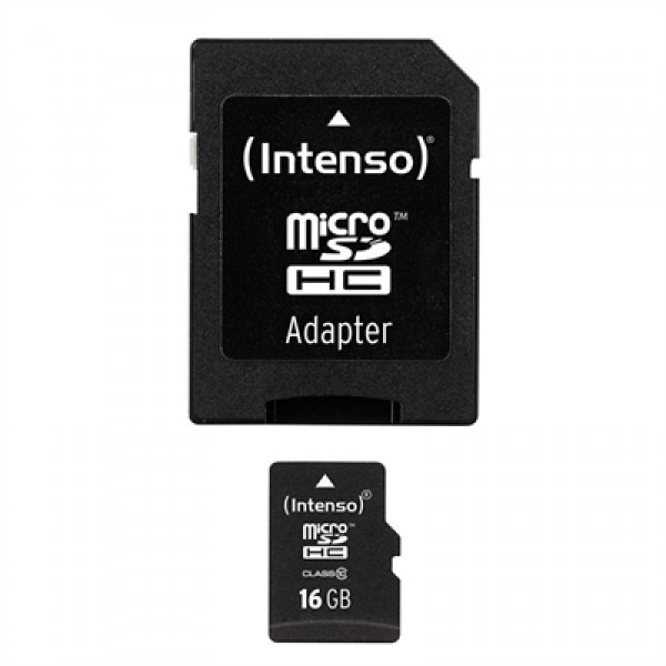 Intenso 3413470 micro sd clase 10 16gb c/adapt