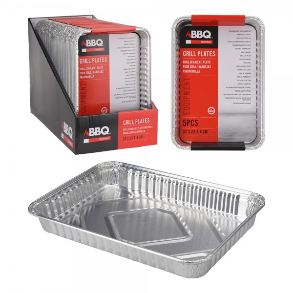 Set 4 bandejas desechables 32 x 23 x 4 cm