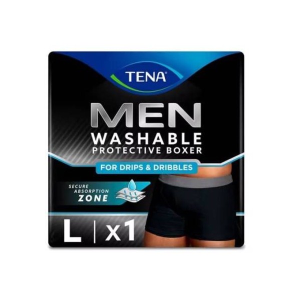 Tena Men Boxer Negro Lavable T/l 1u