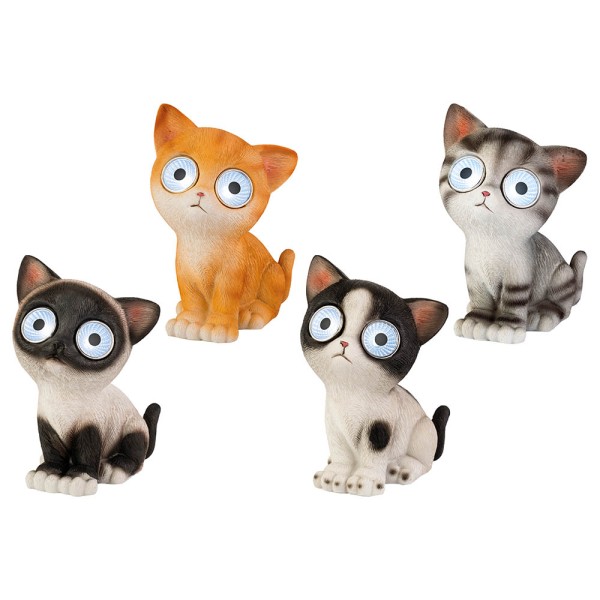 Figura solar gato modelos variados