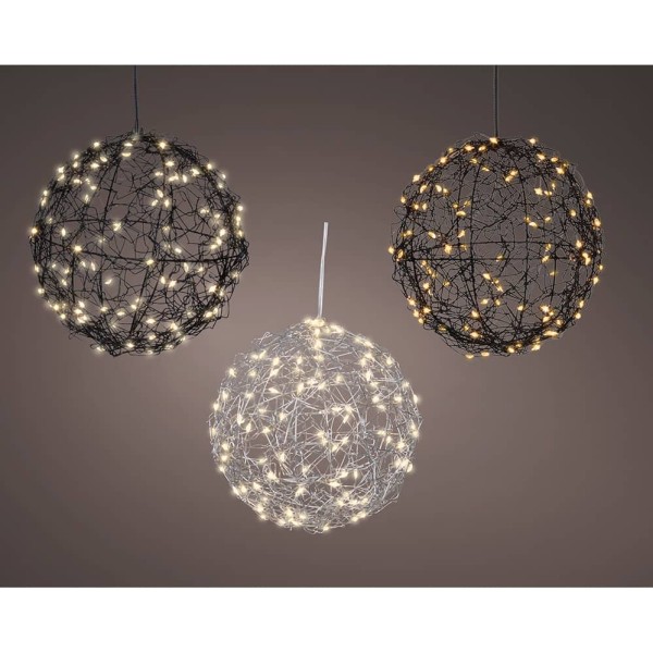 Bola led metal, colores surtidos, exterior, ø15 cm